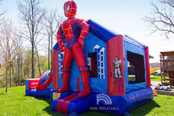 Spiderman Nadmuchiwany domek dla bramkarza Outdoor / Indoor Bouncer Zamek do skakania ze zjeżdżalnią