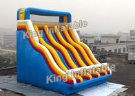 Blue 2 Lanes 2 Climbs Inflatable Water Slide For Water Sport PVC 8 ​​* 7m