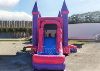 Różowy nadmuchiwany dom do odbijania gry na świeżym powietrzu Girls Party bramkarz nadmuchiwany zamek