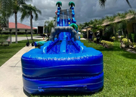 Duże nadmuchiwane zjeżdżalnie wodne Niebieska nadmuchiwana zjeżdżalnia wodna klasy komercyjnej