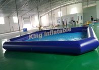 Odkryty gigantyczny niebieski kwadratowy nadmuchiwany basen z PVC o wymiarach 10 m x 8 m do użytku dzieci