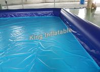 Odkryty gigantyczny niebieski kwadratowy nadmuchiwany basen z PVC o wymiarach 10 m x 8 m do użytku dzieci