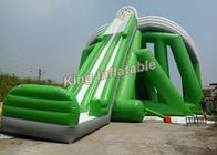 Giant Green Exciting Trippo Nadmuchiwana zjeżdżalnia wodna z 3 pasami dla dorosłych