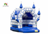 Niebieski biały komercyjnych dzieci Air Dumping zabawki dmuchane zamek z dachem