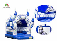 Niebieski biały komercyjnych dzieci Air Dumping zabawki dmuchane zamek z dachem