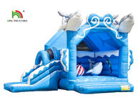 Dostosuj Business 1.6ft Blue Dolphin Nadmuchiwany zamek do skakania dla dzieci Double - potrójny ścieg