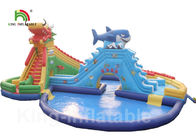Nadmuchiwane parki wodne PCV 30 * 20m Blue Adult Giant Dragon z logo dostosowanym