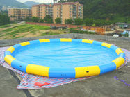 Czerwony okrągły nadmuchiwany basen PCV / przenośne baseny wodne dla dorosłych i dzieci