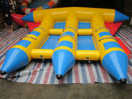 Ekscytujące PVC Inflatable Fly Fishing Boats Banana Shape dla 3 - 6 osobowych gier Aqua