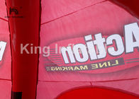 Hermetyczny czarno-czerwony nadmuchiwany namiot imprezowy na reklamę / wystawę / turystę
