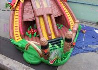 Kolor starożytności Dinozaur Nadmuchiwany zamek skaczący z placem zabaw zadaszonym dachem