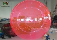 Dobra jakość nadmuchiwanej kuli wodnej z czerwonego PVC / TPU 2m Zamek błyskawiczny YKK z Japonii