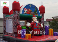 Christmas Inflatable Santa Jumping Castle Kolorowy Oxford UV - Proof
