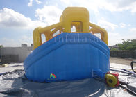 Żółte dmuchane zjeżdżalnie basenowe do basenów wewnętrznych 8 * 6 * 6m CE EN14960 SGS EN71