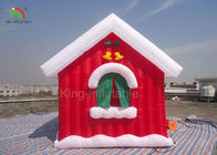 5 * 4 * 4 m Nadmuchiwane produkty reklamowe Dekoracja festiwalu Świąteczny namiot czerwony dom