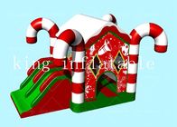 Outdoor Merry Christmas Inflatable Bounce house Sucha zjeżdżalnia z dmuchawą powietrza