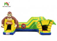 21ft Outdoor PVC Monkey Theme Wynajem nadmuchiwanego toru przeszkód na imprezy
