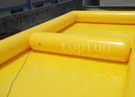 Żółte kwadraty Zewnętrzne nadmuchiwane baseny wodne PVC na piłkę do chodzenia po wodzie