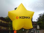 Nadmuchiwane kolorowe produkty reklamowe, nadmuchiwany balon z błyszczącą gwiazdą z plandeką 2 mm z PVC