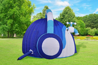 Dostosowany niebieski nadmuchiwany namiot imprezowy z kopułą do zastosowań komercyjnych