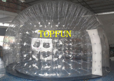 6m Średnica 1.0mm PVC nadmuchiwane jasne Bubble Tent z podwójnymi warstwami
