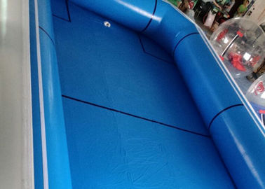 Plandeki PCV Niebieskie przenośne baseny, nadmuchiwane wodne park ognioodporne