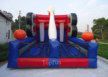 Podwójne ściegi 16.5FTL Inflatable Basketball Games With Hoops Waterproof