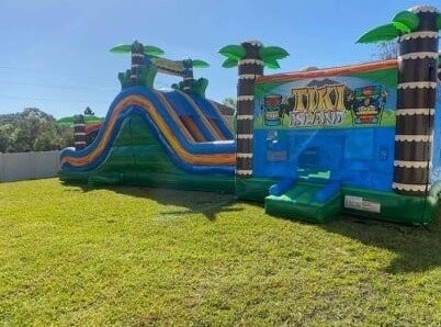 Jungle Trek Inflatable Bounce And Climb Kombinacja zjeżdżalni wodnej dla dzieci