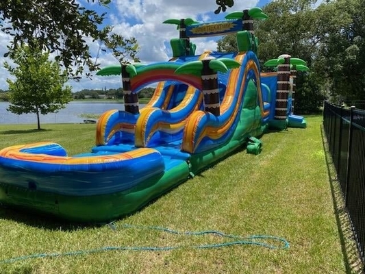 Jungle Trek Inflatable Bounce And Climb Kombinacja zjeżdżalni wodnej dla dzieci