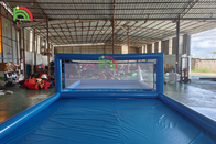 Nadmuchiwane gry sportowe Dostosowany nadmuchiwany basen z wodą do siatkówki na boisku