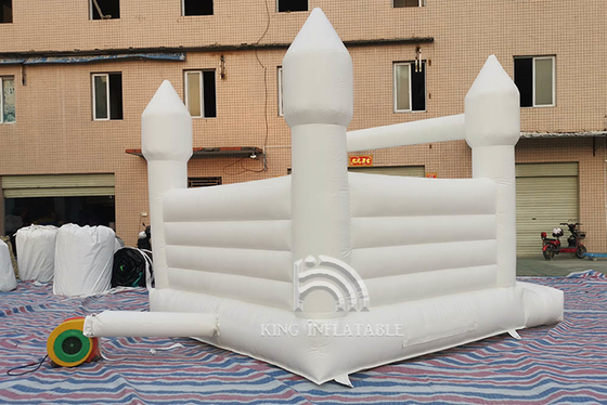 Nadmuchiwany zamek bramkarza 13ft * 11.5ft * 10ft biały skoczek dmuchany zamek dekoracje ślubne skaczące łóżko na imprezę