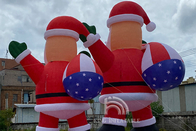 Gigantyczny nadmuchiwany świąteczny święty mikołaj 6m 8m 10m Komercyjna reklama zewnętrzna