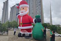 Gigantyczny Święty Mikołaj 26Ft Nadmuchiwane Ozdoby Świąteczne Nadmuchiwane Powietrzem Na Zewnątrz Powitanie Model Na Boże Narodzenie / Imprezę / Xmas