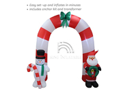 Nadmuchiwane łuki Santa Claus Snowman Outdoor Nadmuchiwane reklamy Świąteczne dekoracje