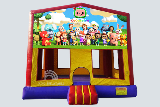 Nadmuchiwany bramkarz Castle House Party Jumping Bouncer Motyw trampoliny Reklama dla dzieci