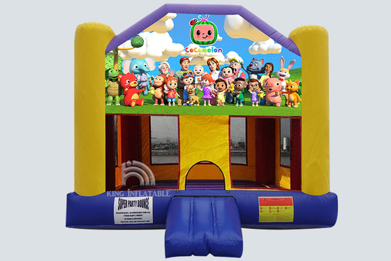 Nadmuchiwany bramkarz Castle House Party Jumping Bouncer Motyw trampoliny Reklama dla dzieci
