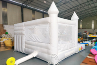 Król nadmuchiwany biały zamek do odbijania zjeżdżalnia piłka Pit Combo Jumper dmuchany dom dekoracje weselne łóżko do skakania
