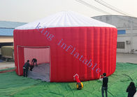 210D Oxford Dome nadmuchiwany namiot imprezowy Biało-czerwona struktura szwy