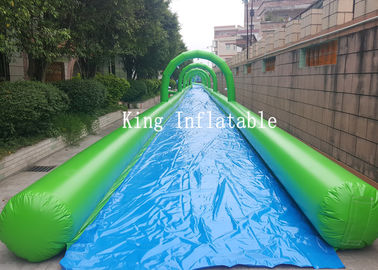 Outdoor Giant PVC Inflatable Slip N Slide / Water Slide miejska 100m zjeżdżalnia miejska dla dorosłych