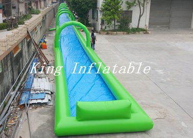 Outdoor Giant PVC Inflatable Slip N Slide / Water Slide miejska 100m zjeżdżalnia miejska dla dorosłych