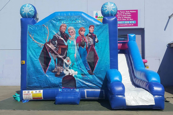 Frozen Bouncy Castle Combo Commercial Bounce House Nadmuchiwany bramkarz ze zjeżdżalnią dla dzieci