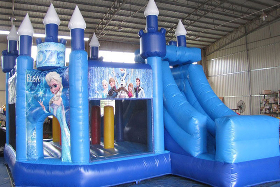 Frozen Bouncy Castle Combo Commercial Bounce House Nadmuchiwany bramkarz ze zjeżdżalnią dla dzieci