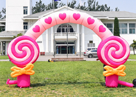 Różowa dekoracja urodzinowa dla dzieci Nadmuchiwany łuk waty cukrowej na festiwal