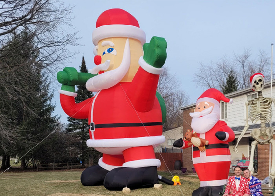 Santa Blow Up Christmas Decorations Gigantyczne nadmuchiwane pontony Świętego Mikołaja