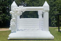 Biały nadmuchiwany zamek weselny 13 stóp x 11,5 stopy x 10 stóp impreza plenerowa dmuchane zamki dla dorosłych