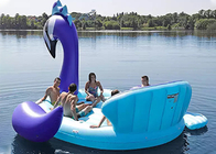 6 osób nadmuchiwany gigantyczny paw pływający w basenie wyspa basen nad jeziorem Party pływające łodzie