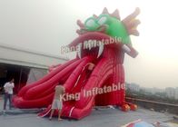 Piękny czerwony smok nadmuchiwana zjeżdżalnia z mosterem Model PVC dla dorosłych