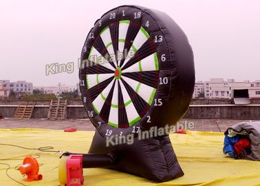 Okrągła strzała 3m Docelowa dmuchana gra sportowa z platonem PVC 0,55mm czarny