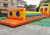 Long Shape Orange Tunnel Inflatable Sport Games Przeszkoda i zjeżdżalnia dla dzieci
