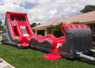 Wypożycz nadmuchiwane zjeżdżalnie wodne Kids Jumping Bounce Czerwone PVC Duże nadmuchiwane zjeżdżalnie wodne